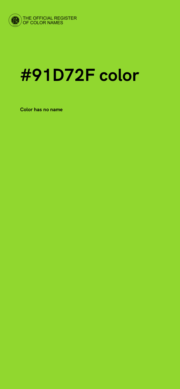 #91D72F color image