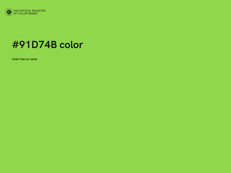 #91D74B color image