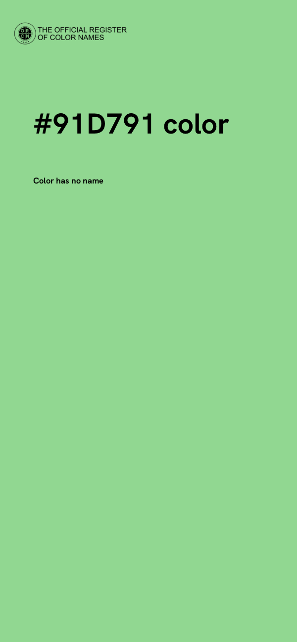 #91D791 color image