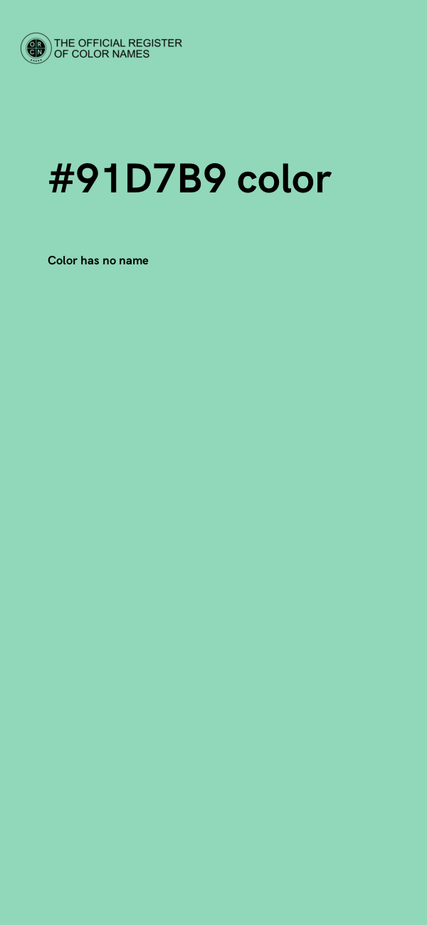 #91D7B9 color image