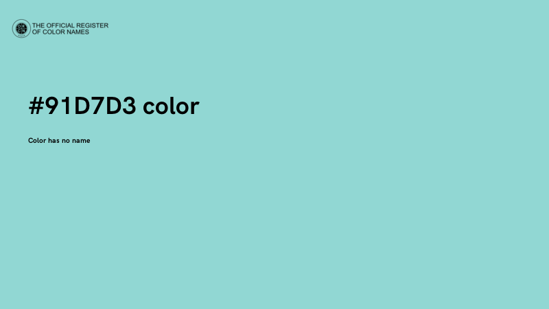 #91D7D3 color image