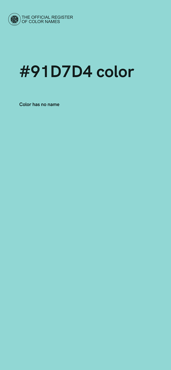 #91D7D4 color image