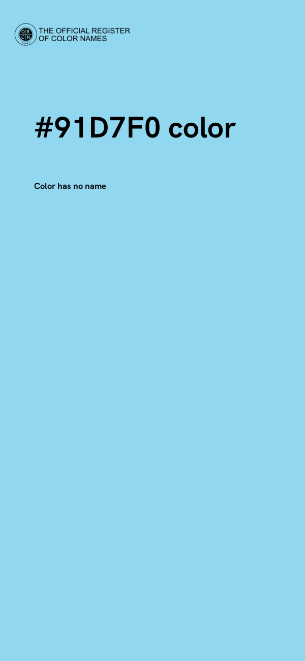 #91D7F0 color image