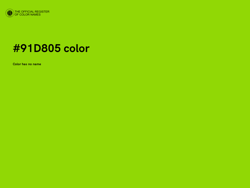 #91D805 color image