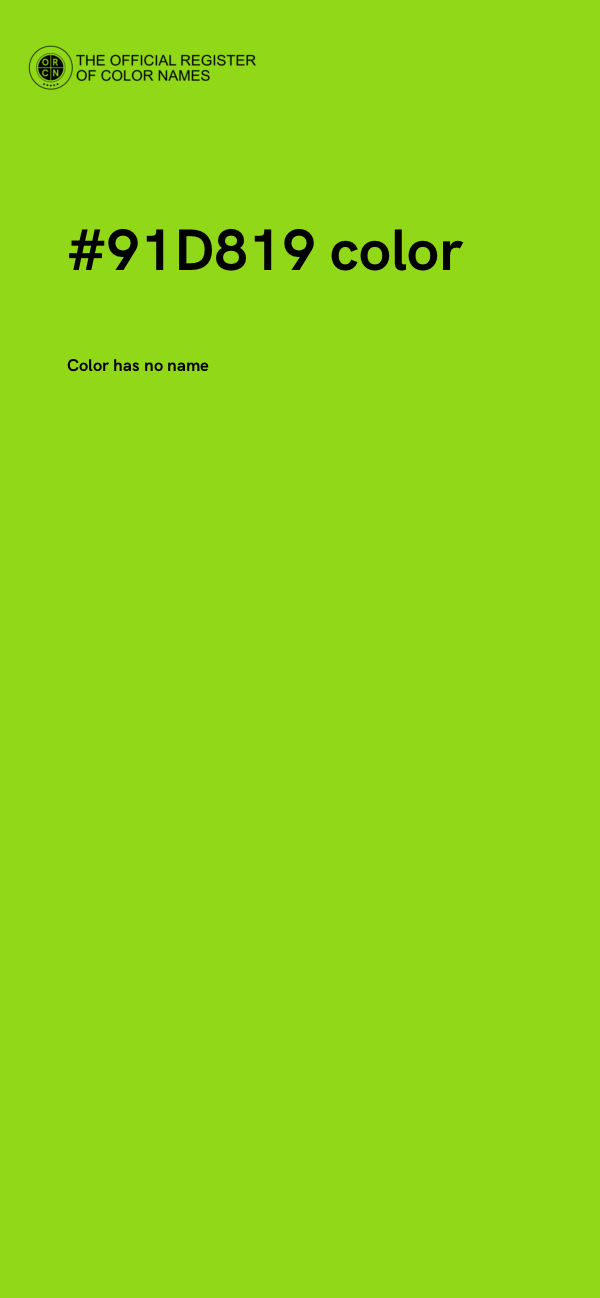 #91D819 color image
