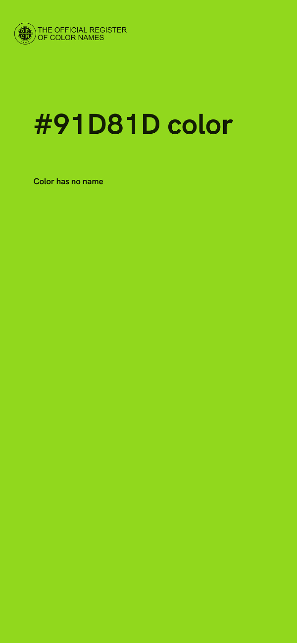 #91D81D color image