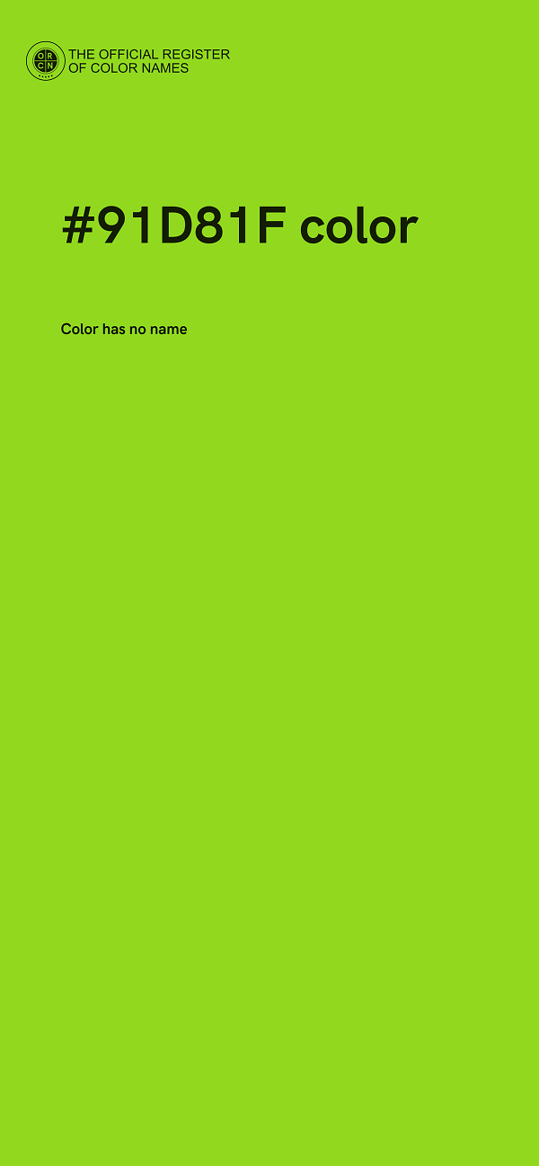 #91D81F color image