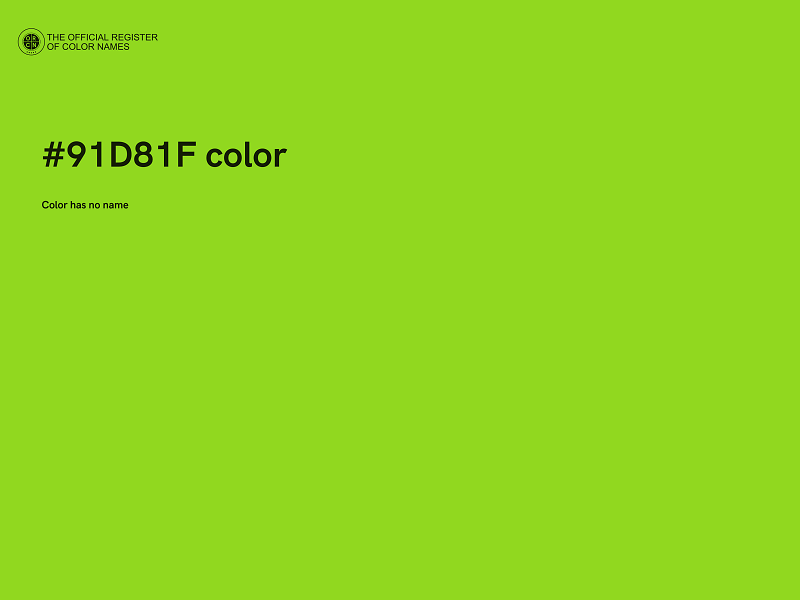 #91D81F color image