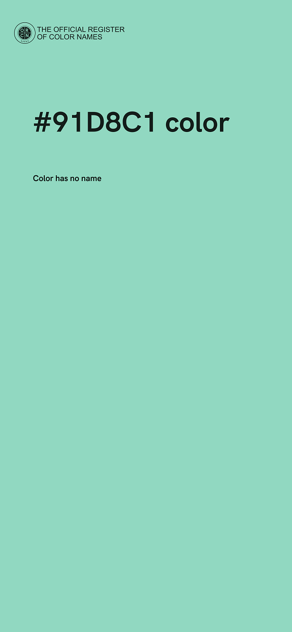 #91D8C1 color image