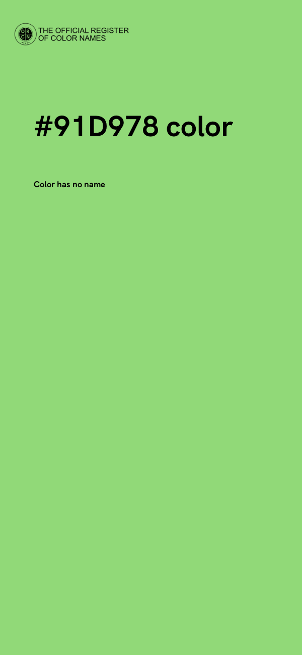 #91D978 color image