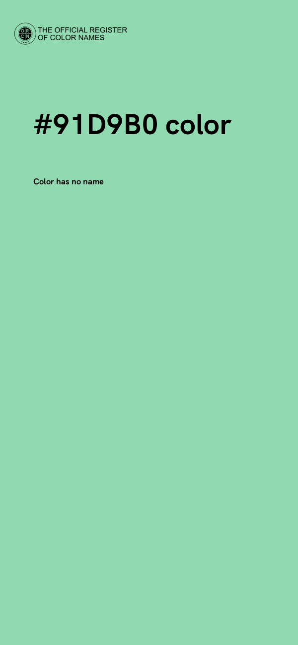 #91D9B0 color image