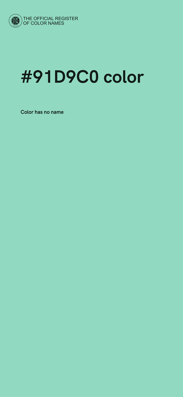 #91D9C0 color image