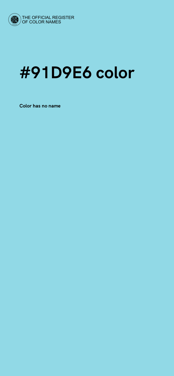#91D9E6 color image