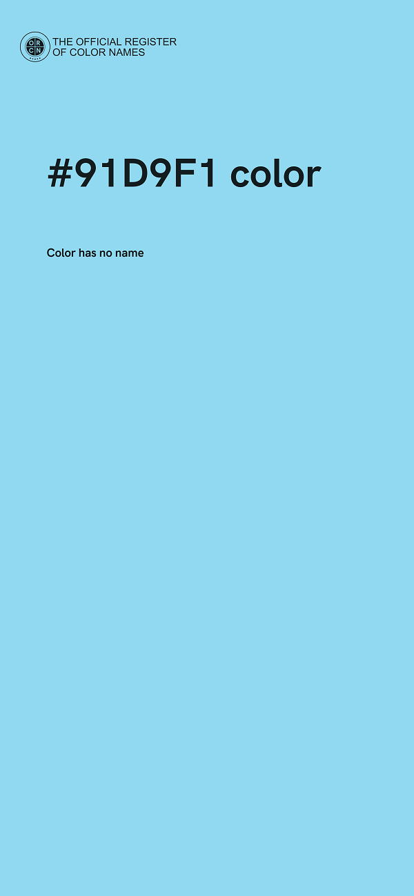 #91D9F1 color image