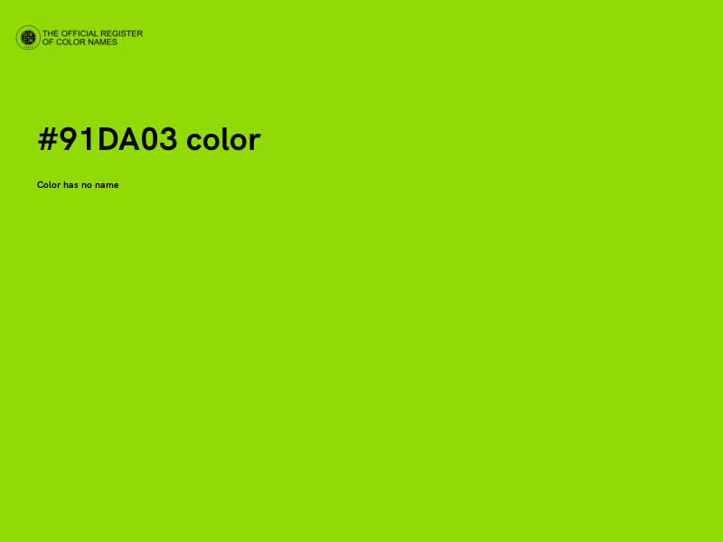 #91DA03 color image