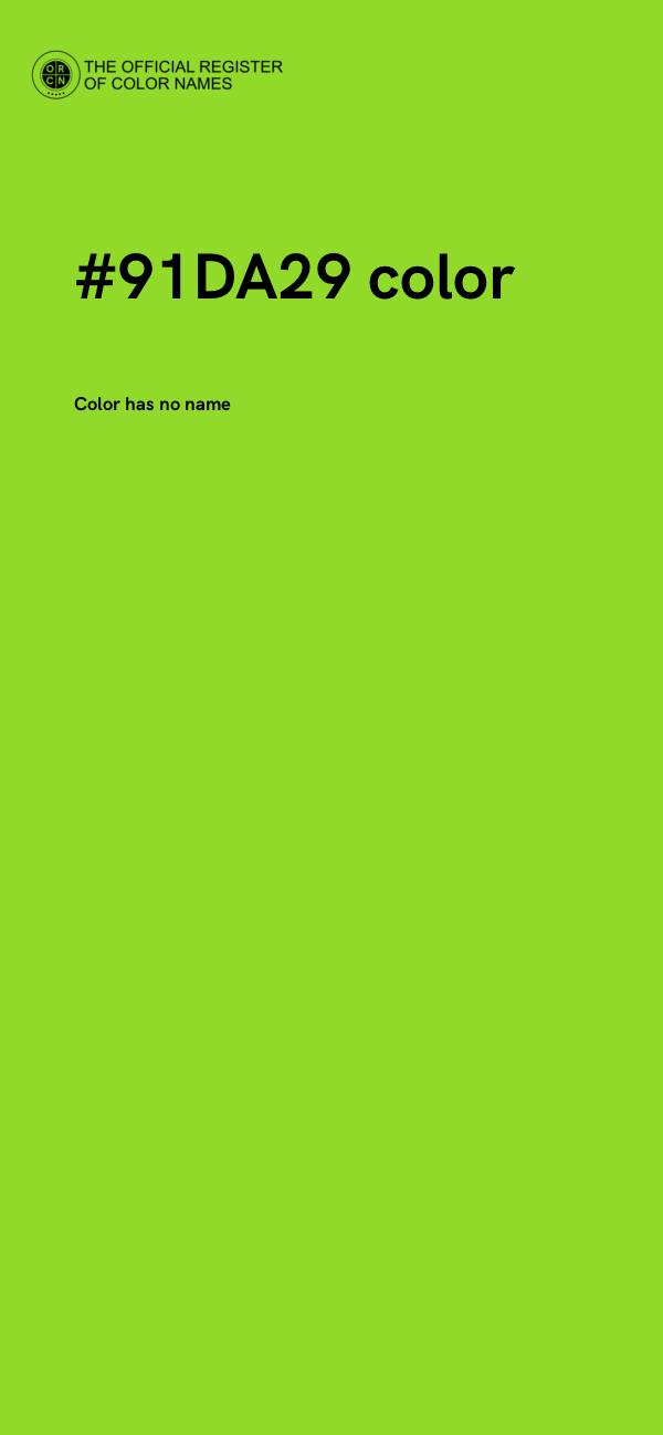 #91DA29 color image