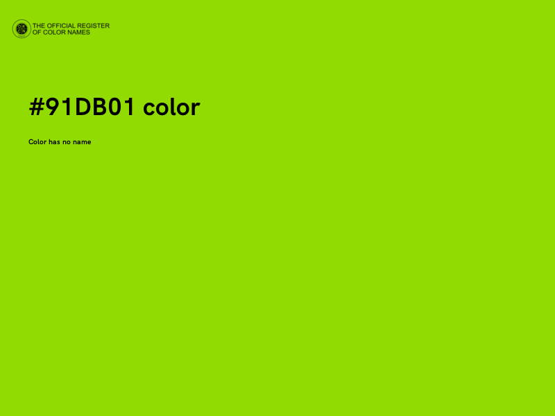 #91DB01 color image