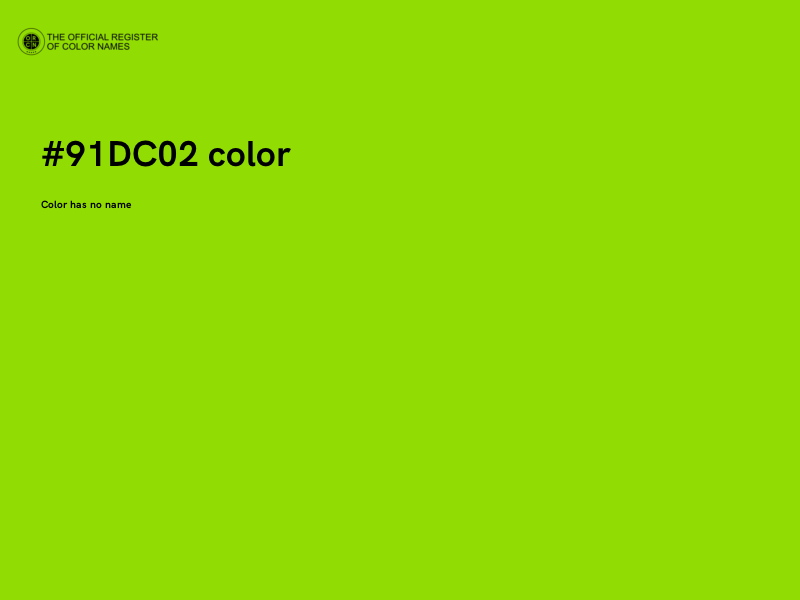 #91DC02 color image