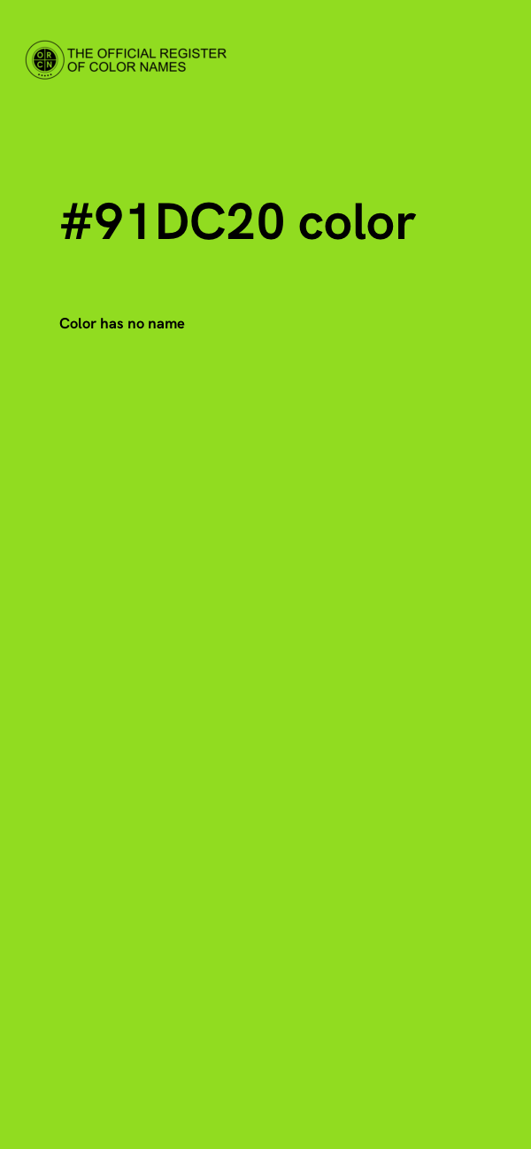 #91DC20 color image