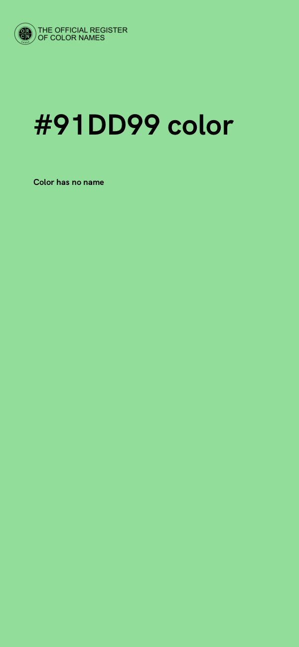 #91DD99 color image