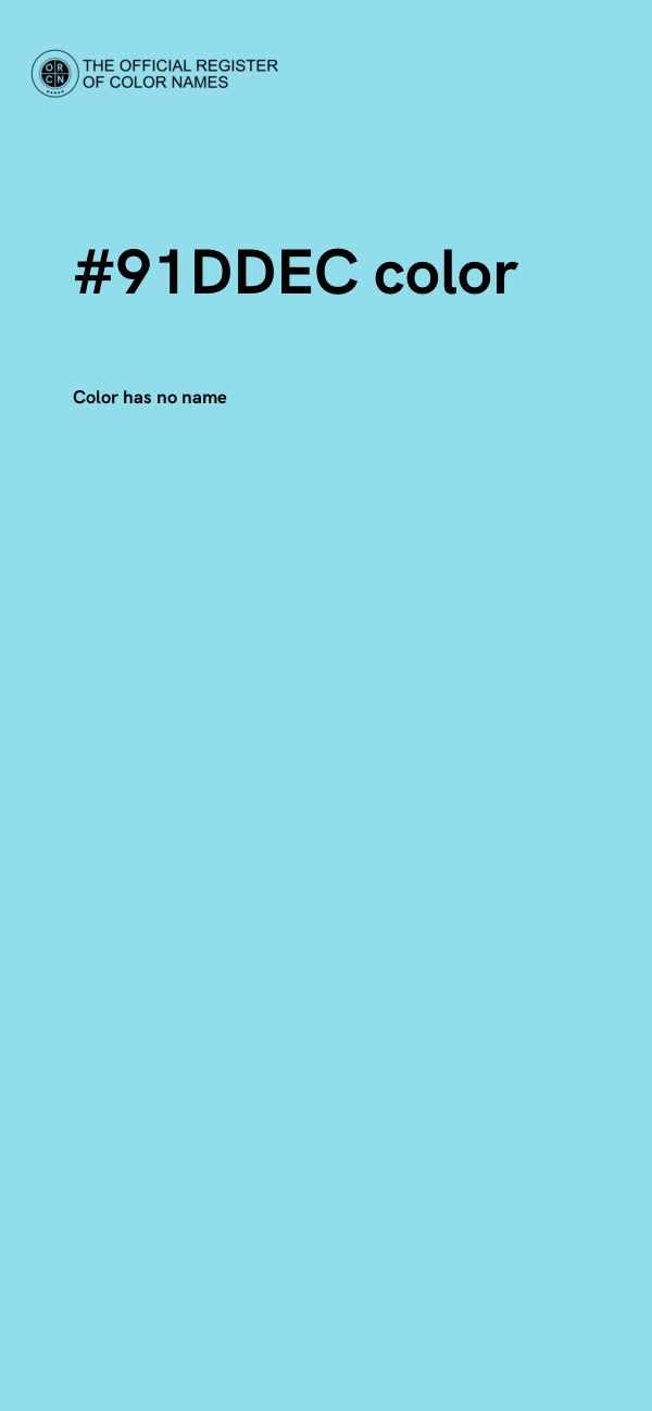 #91DDEC color image