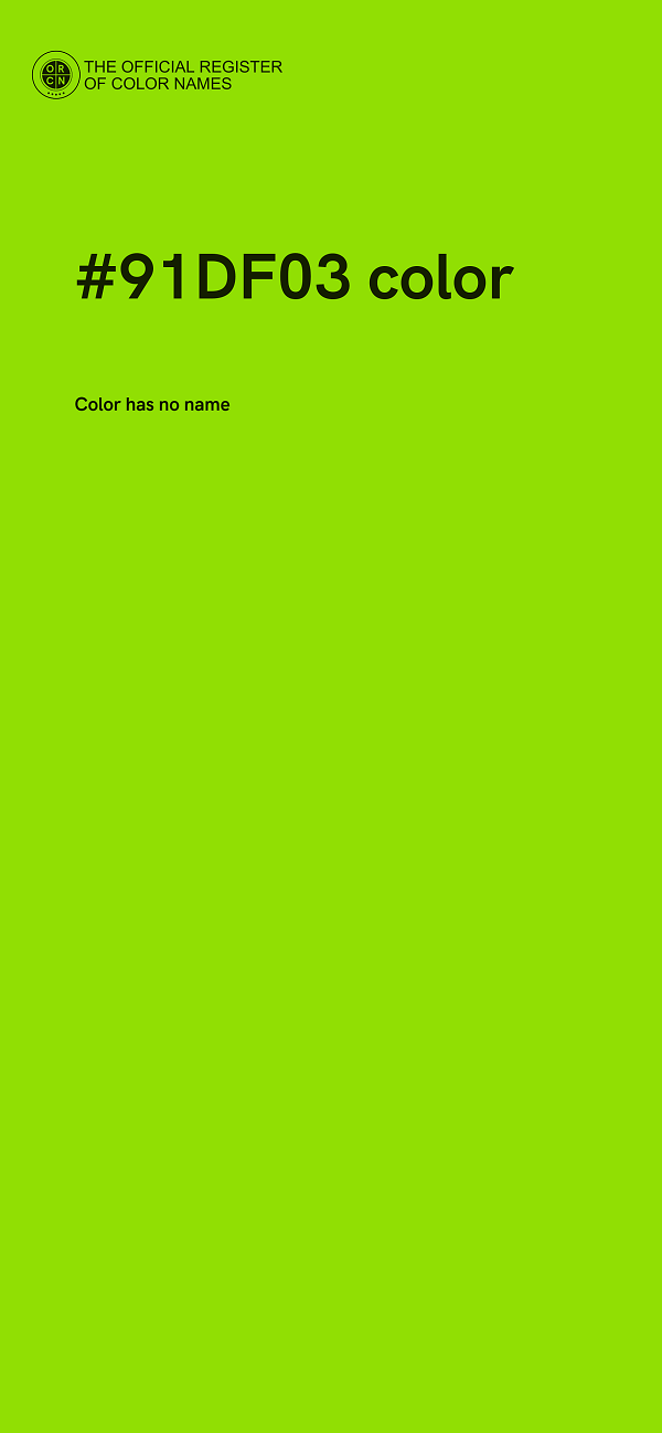 #91DF03 color image