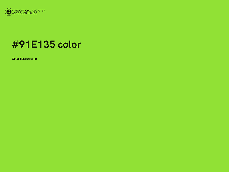 #91E135 color image
