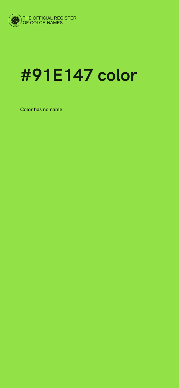 #91E147 color image