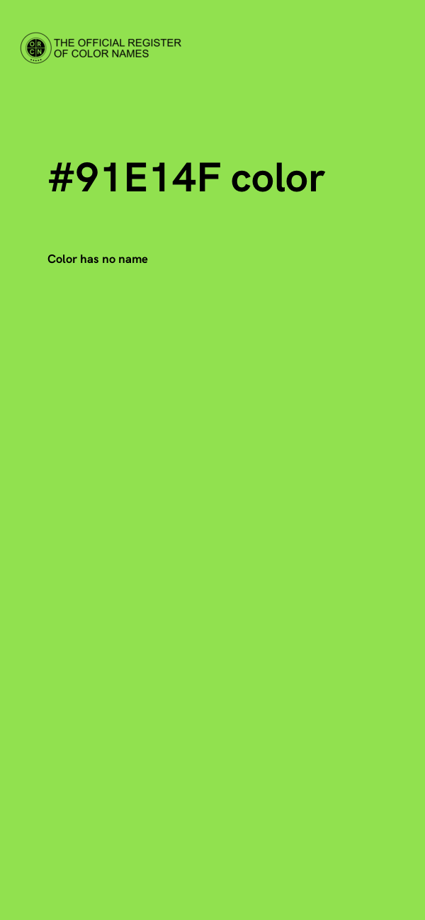 #91E14F color image