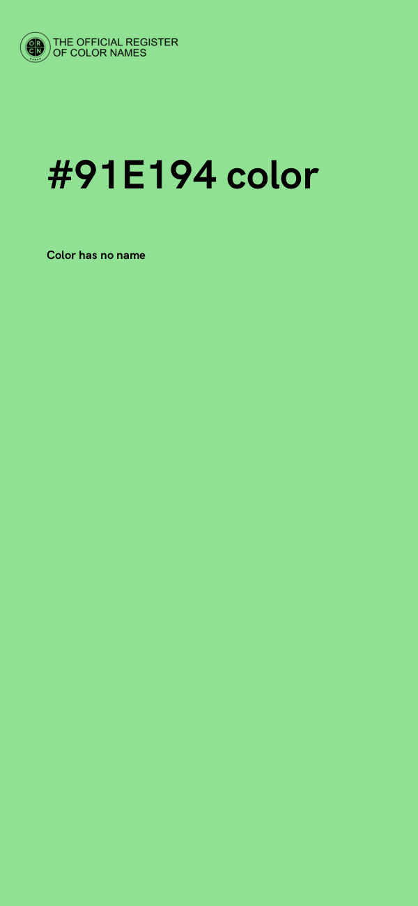 #91E194 color image