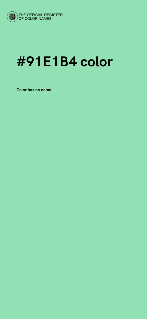 #91E1B4 color image