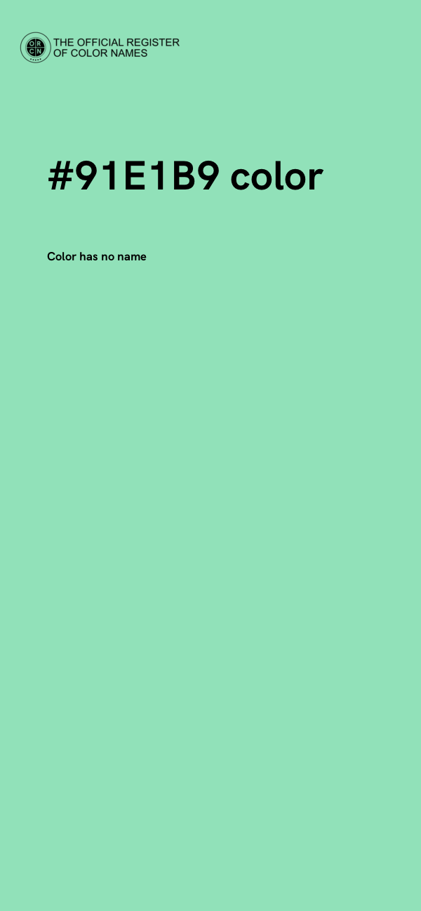 #91E1B9 color image