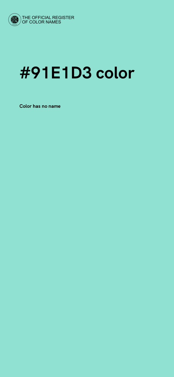 #91E1D3 color image