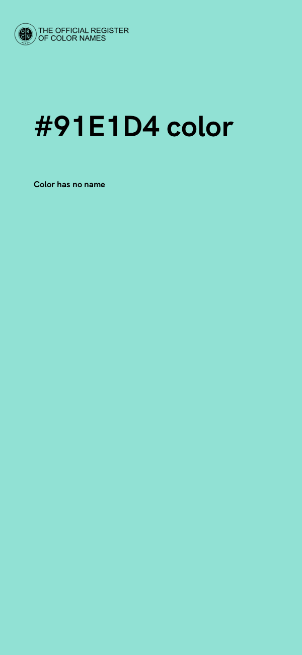 #91E1D4 color image