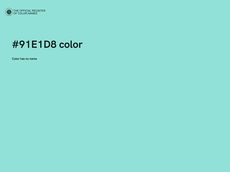 #91E1D8 color image