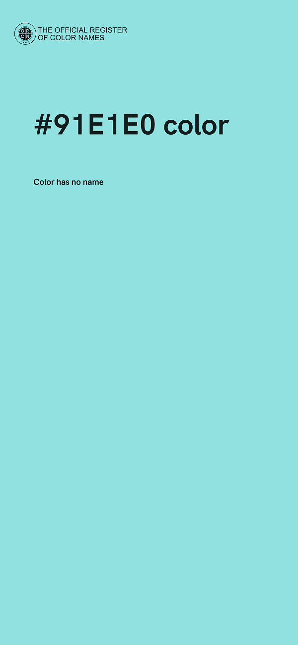 #91E1E0 color image