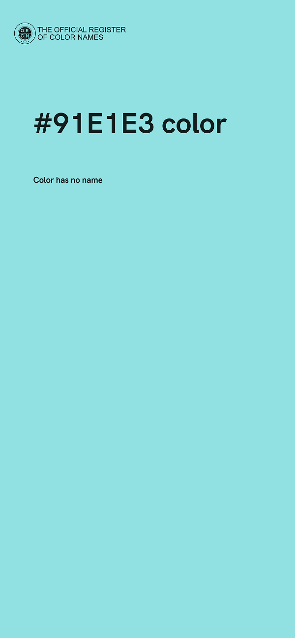 #91E1E3 color image