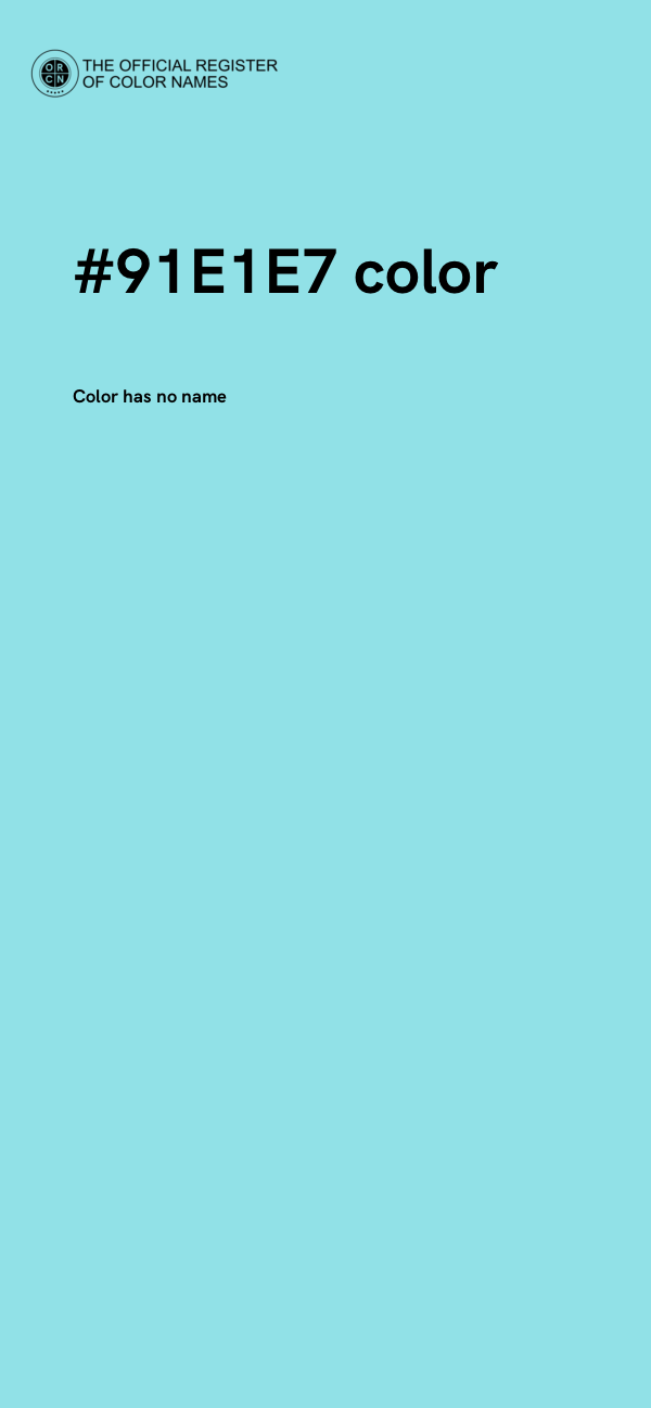 #91E1E7 color image