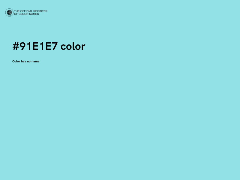 #91E1E7 color image