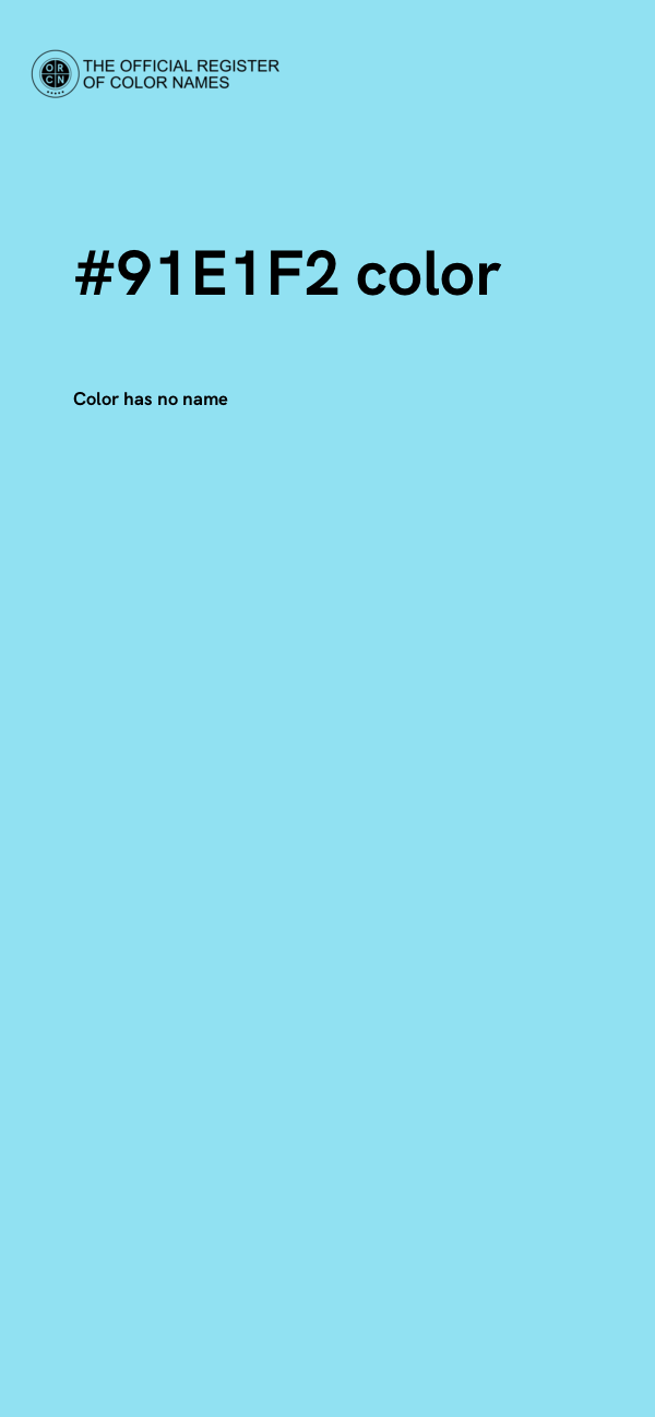 #91E1F2 color image