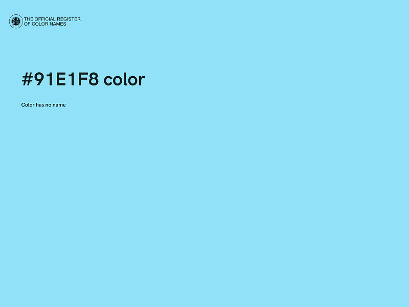 #91E1F8 color image