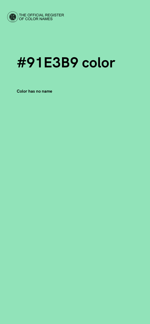 #91E3B9 color image