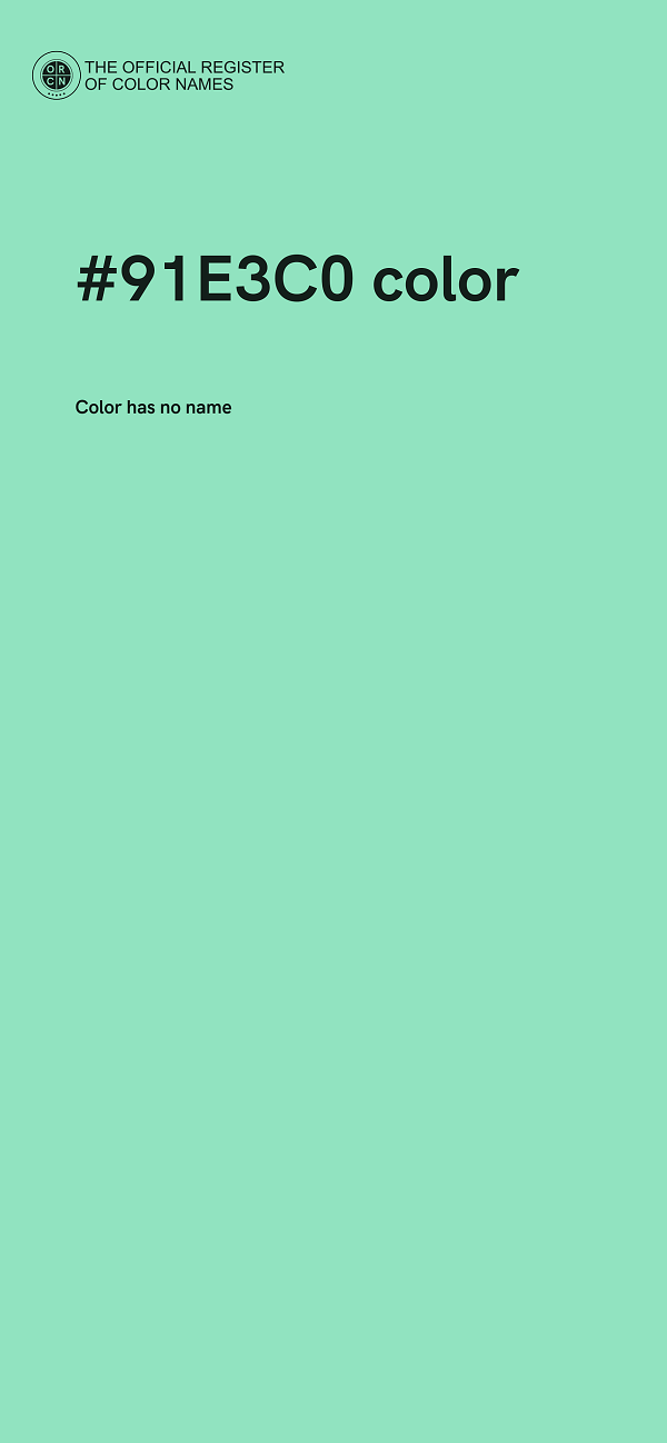 #91E3C0 color image