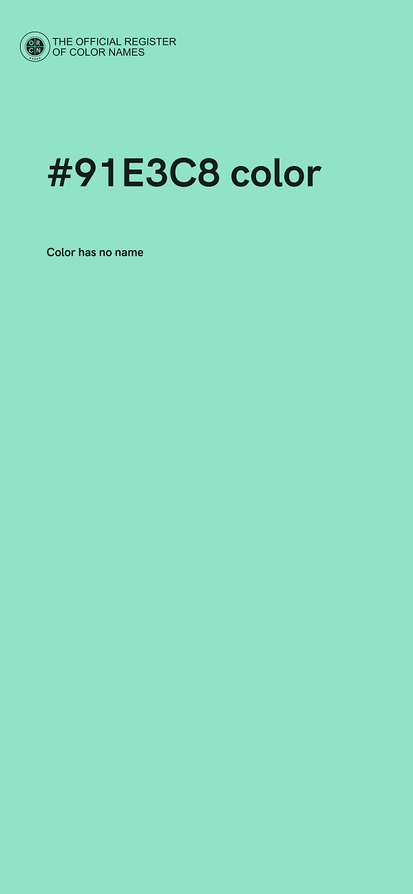 #91E3C8 color image