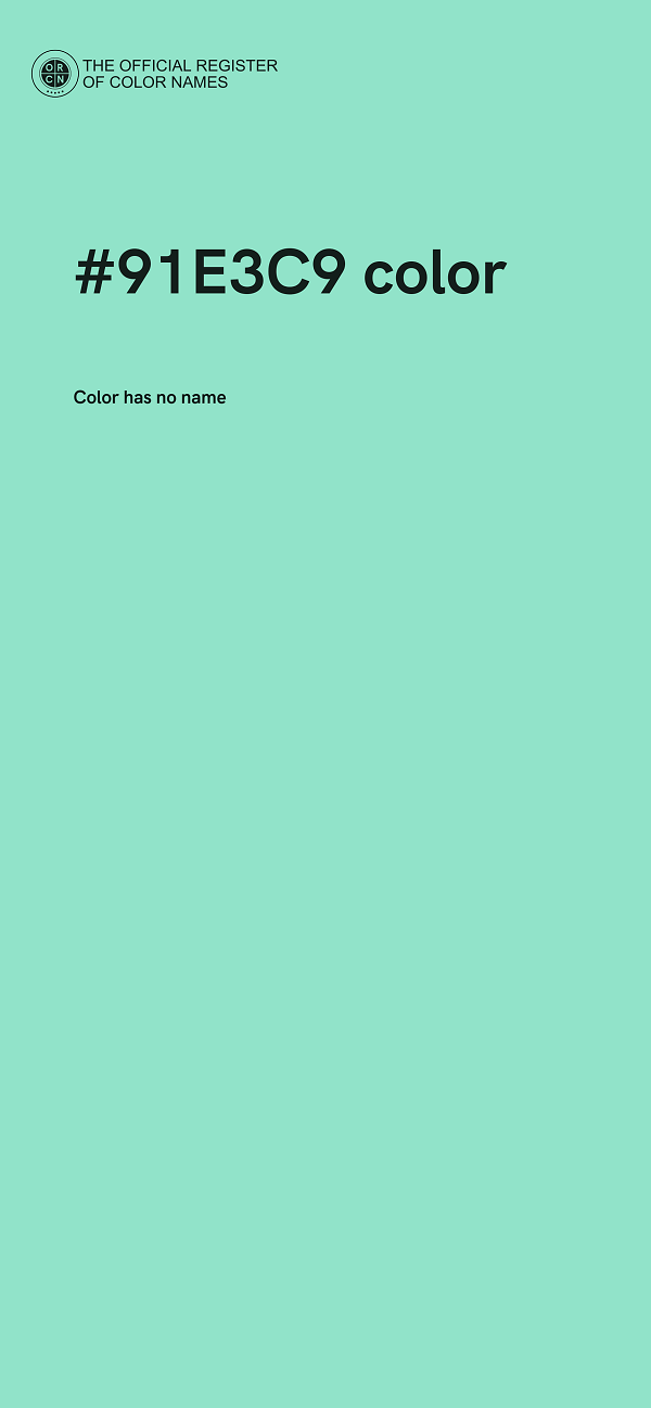 #91E3C9 color image