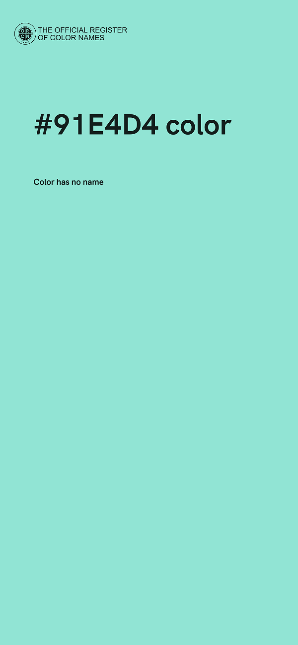 #91E4D4 color image