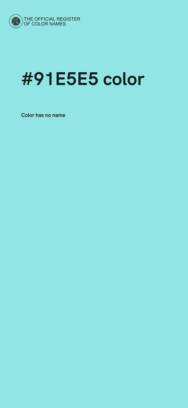 #91E5E5 color image
