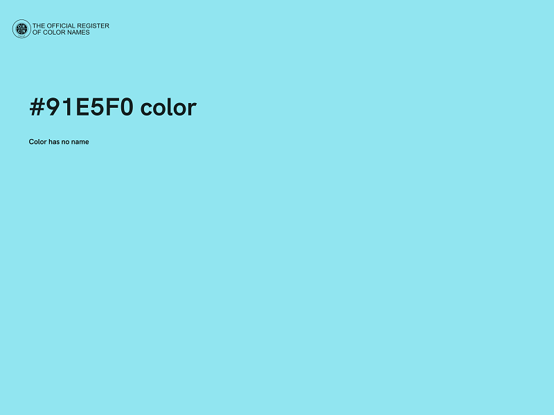 #91E5F0 color image