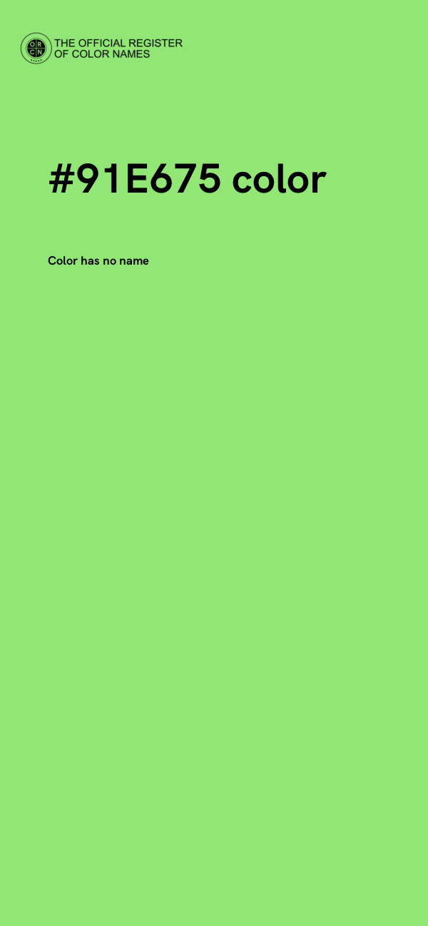 #91E675 color image