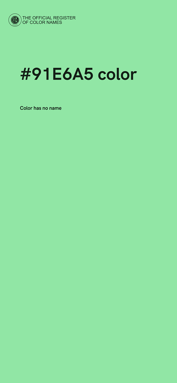 #91E6A5 color image